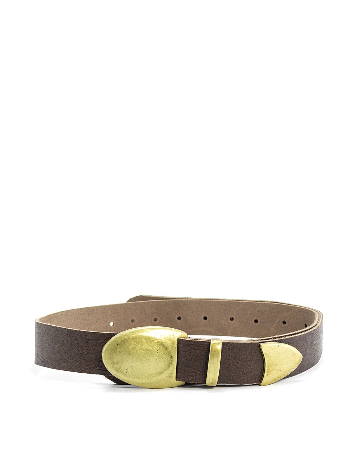Individual Art Leather Let it be belt brown